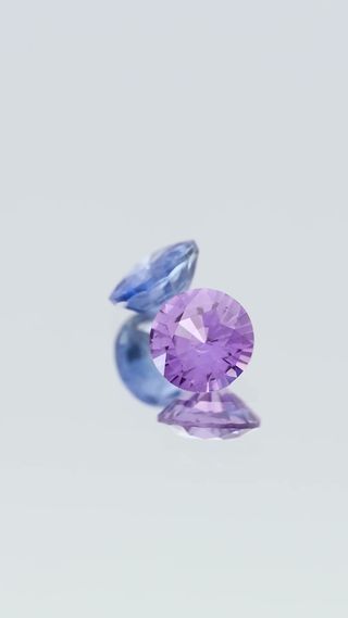 Natural Lilac & Blue Sapphire Pair Unheated thumbnail 2