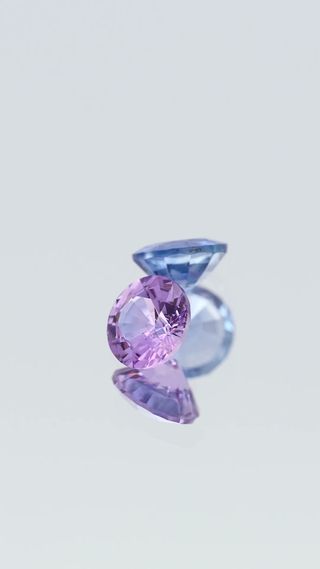 Natural Lilac & Blue Sapphire Pair Unheated thumbnail 3