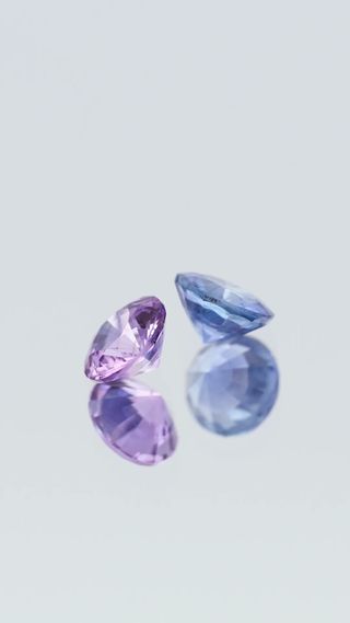 Natural Lilac & Blue Sapphire Pair Unheated thumbnail 4